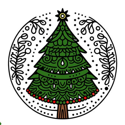 mandala sapin de noel