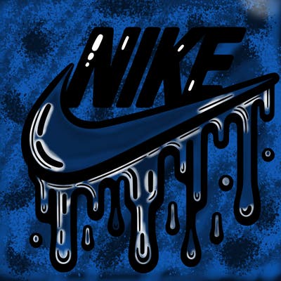 dripping nike logo