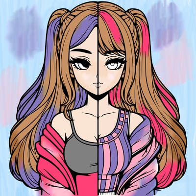 realistic girl split