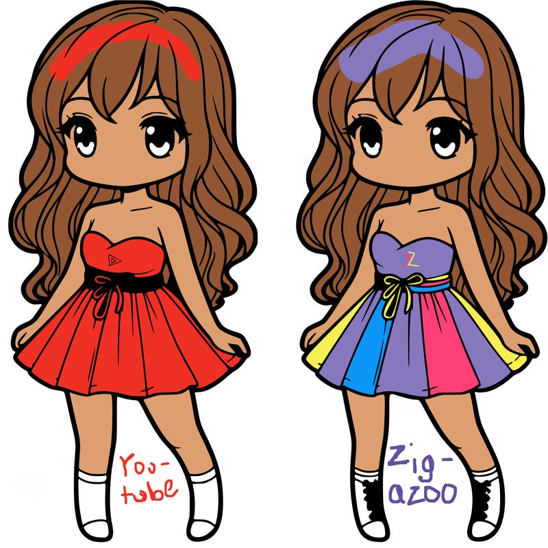 cute girl in a strapless shirt and short skirt