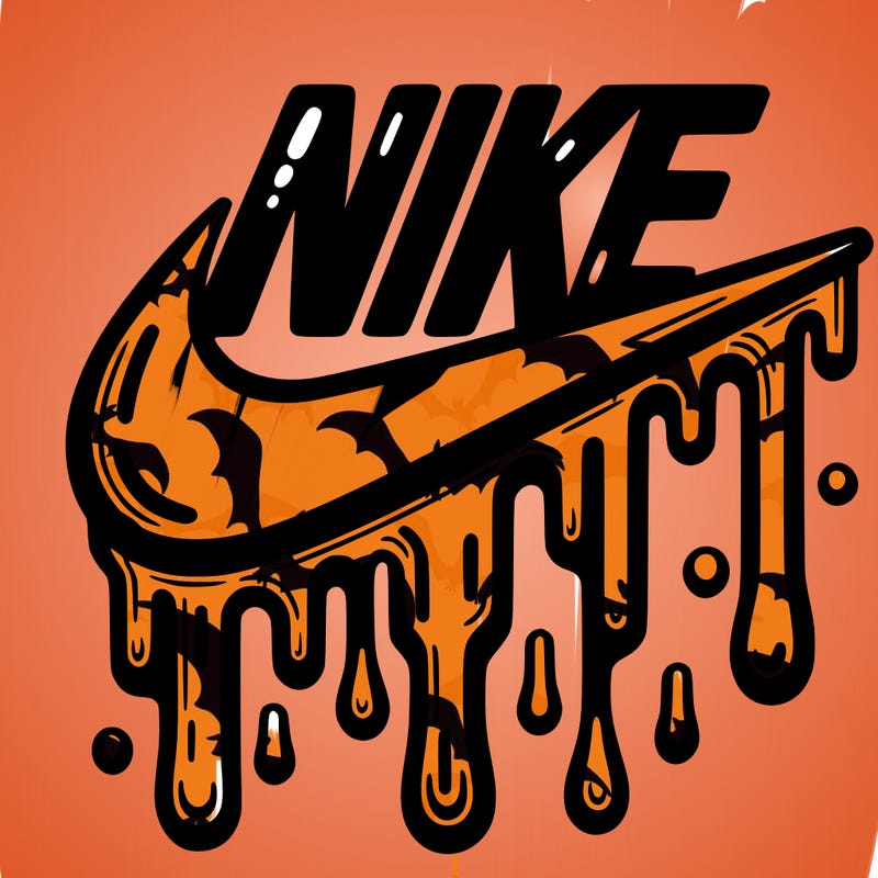 dripping nike logo