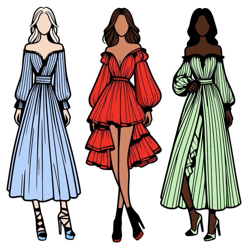 fashion models dresses