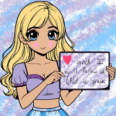 realistic pretty girl holding blank sign