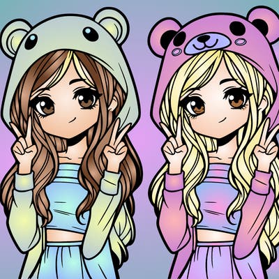 teen girl in animal costume