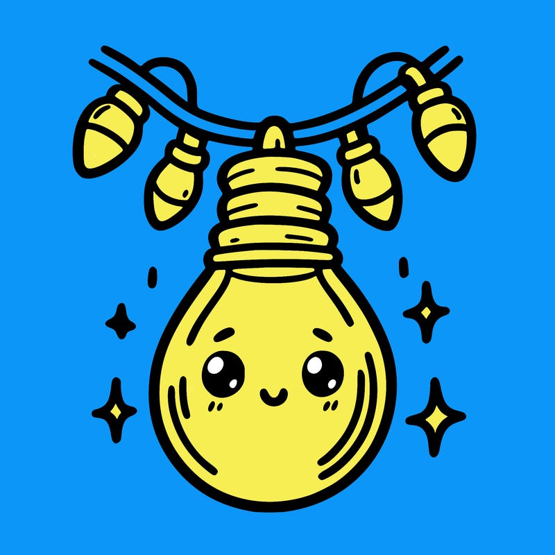 small bulb of a garland