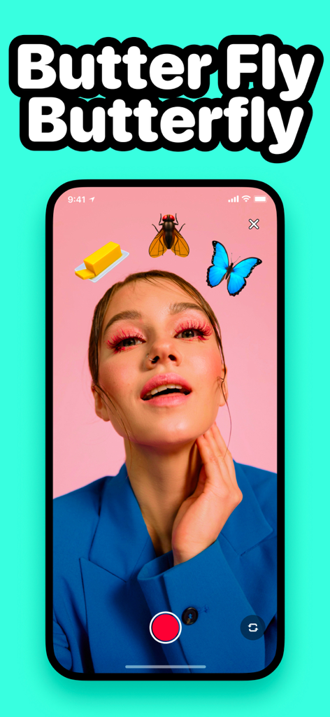 Tap Tap ABC Filter - A young woman using a viral emoji word challenge filter on the Tap Tap ABC mobile app.