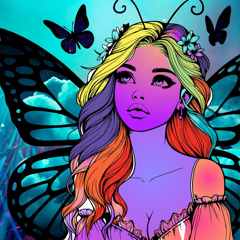 butterfly fairy realistic girl