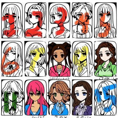 girls that look diffrent anime