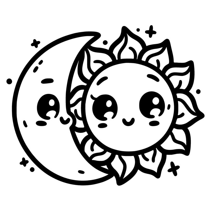moon and sun