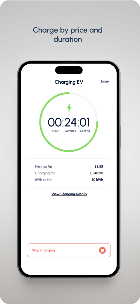 Real-time electric vehicle charging status on the Wevolt app interface