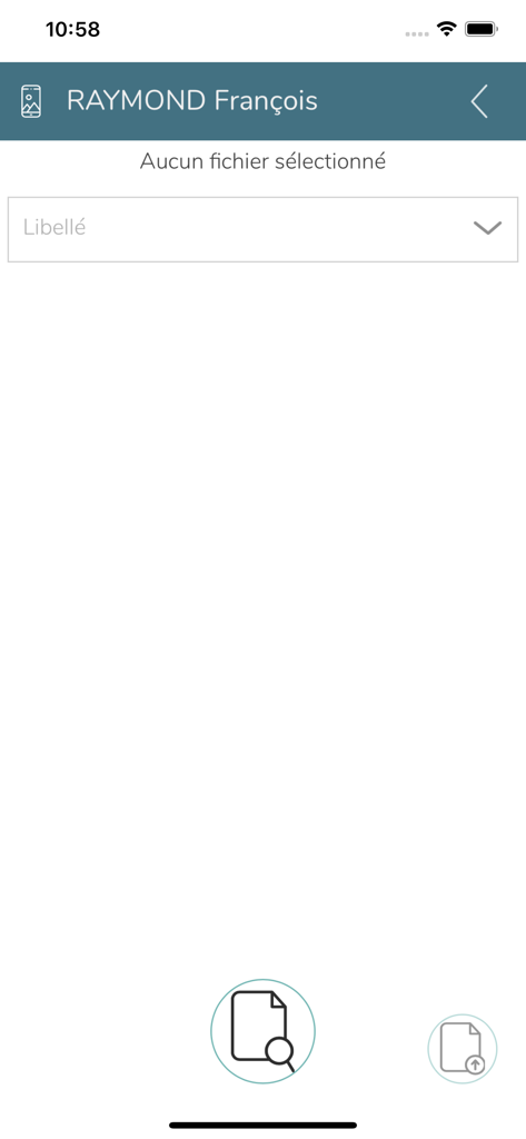 Dental Scan - Patient document management screen in the Dental Scan app