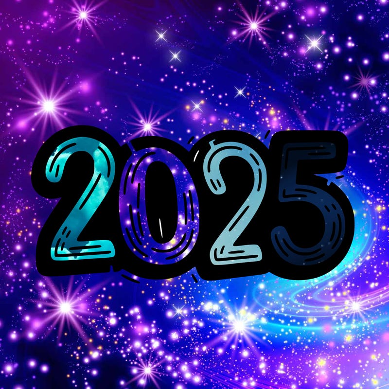 one line scrawled numbers sketch design “2025”