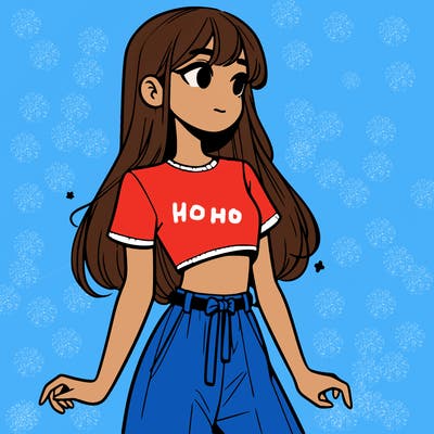 girl in a cute crop top