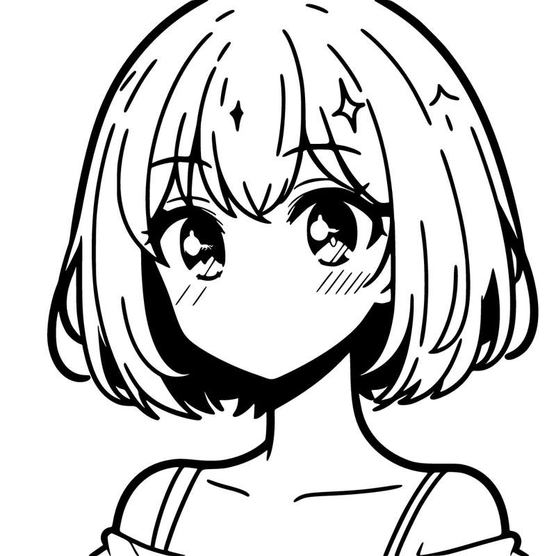anime girl with short hair