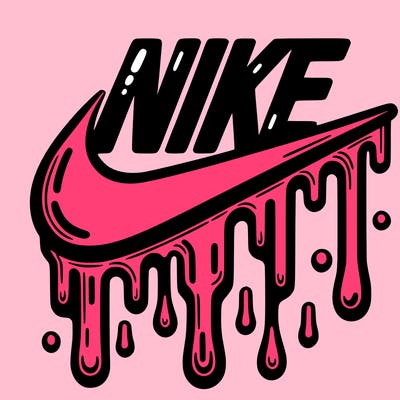 dripping nike logo
