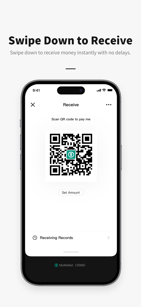 e-CNY app screen displaying a QR code to receive digital yuan payments
