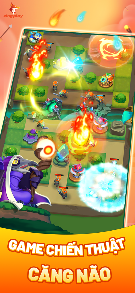 ZingPlay game giải trí-Cá béo - Una captura de pantalla del juego de estrategia de defensa de torres Sinh Tu Mon dentro del portal de la aplicación ZingPlay