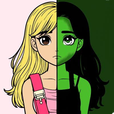 realistic girl split