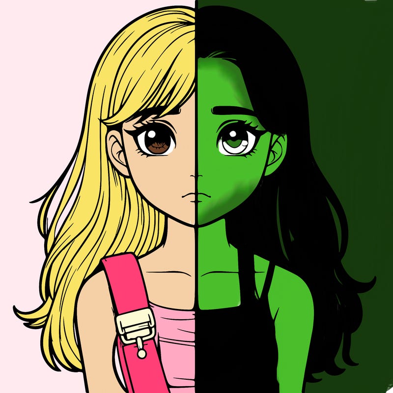 realistic girl split