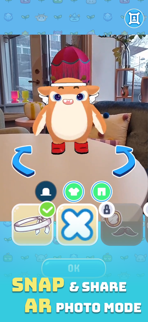 Bumi: Next stop, Earth! - A customizable alien character shown in augmented reality through the Bumi app AR photo mode