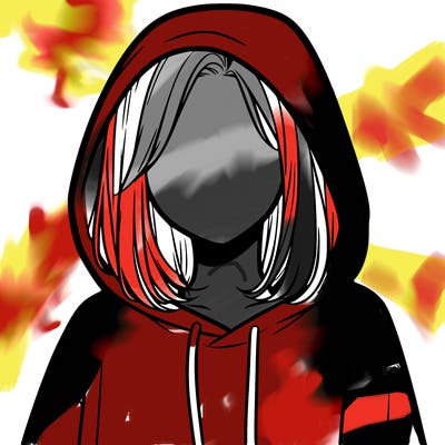 a faceless girl in a hoddie