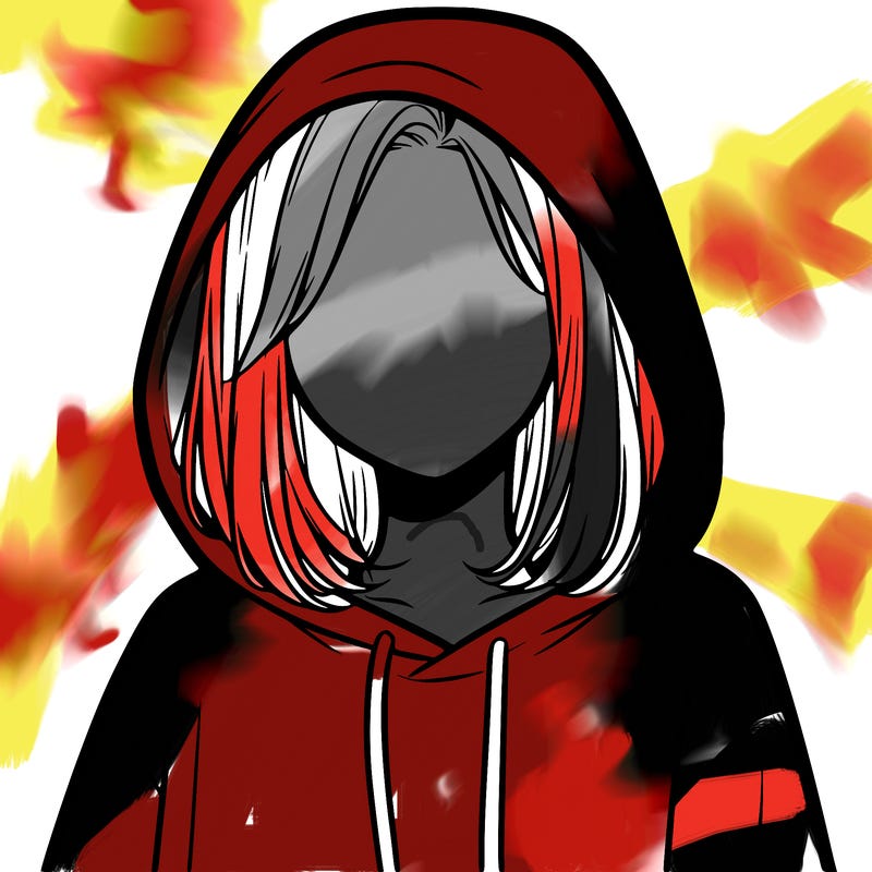 a faceless girl in a hoddie