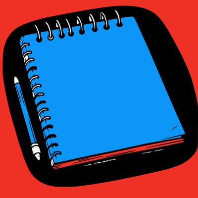 a blank sketch pad