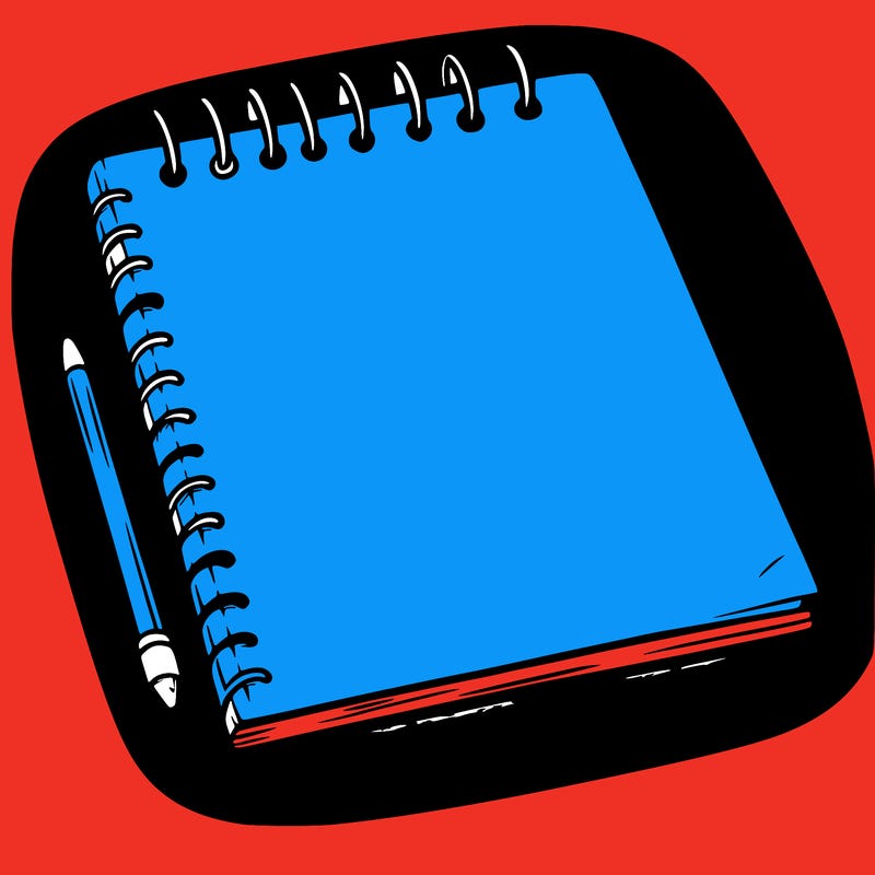 a blank sketch pad