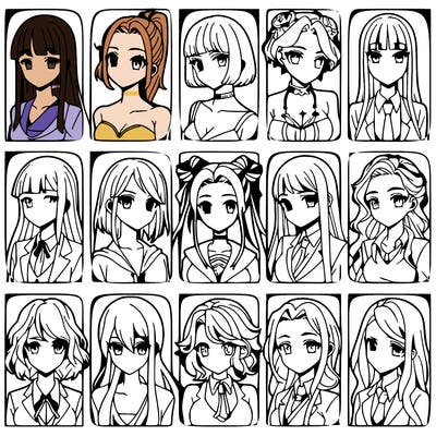 girls that look diffrent anime