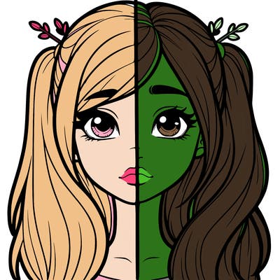 realistic girl split