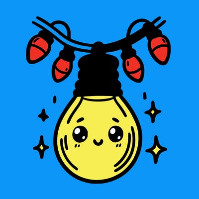 small bulb of a garland