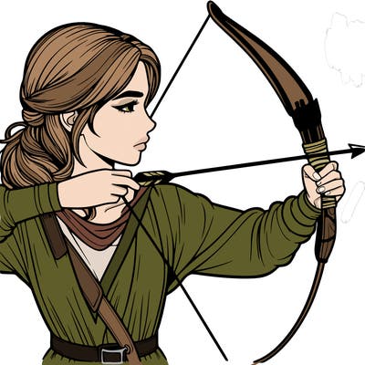 realistic girl bow and arrow shooter