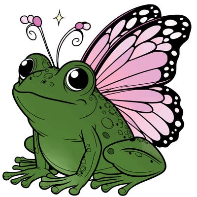 frog with butterfly wings