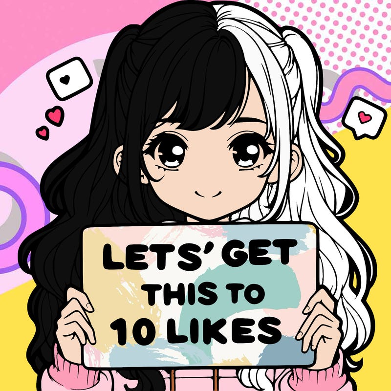 girl holding up sign that says let’s get this to 10 likes realistic