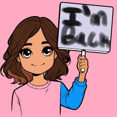 realistic girl holding up a sign