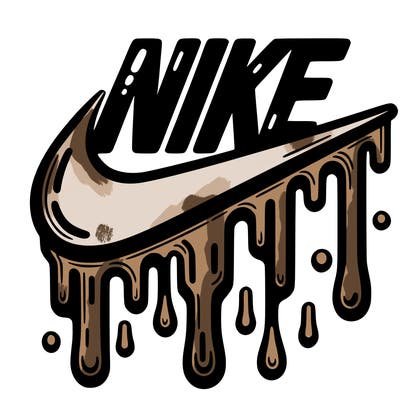 dripping nike logo