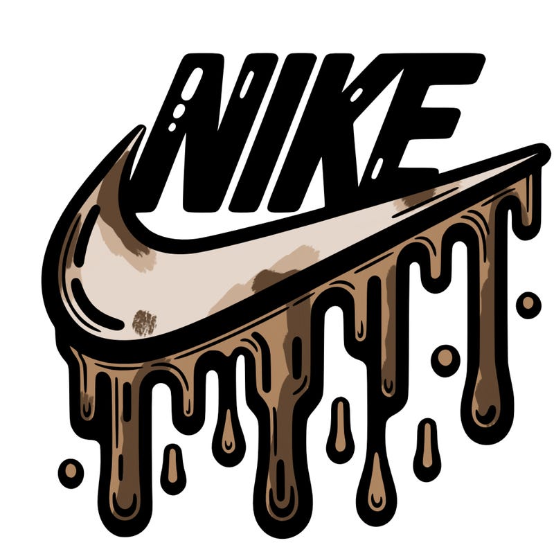 dripping nike logo