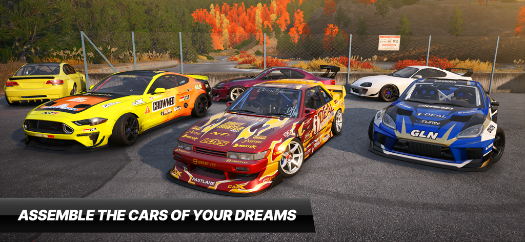 CarX Drift Racing 3 - A collection of highly customized drift cars with unique liveries and decals.