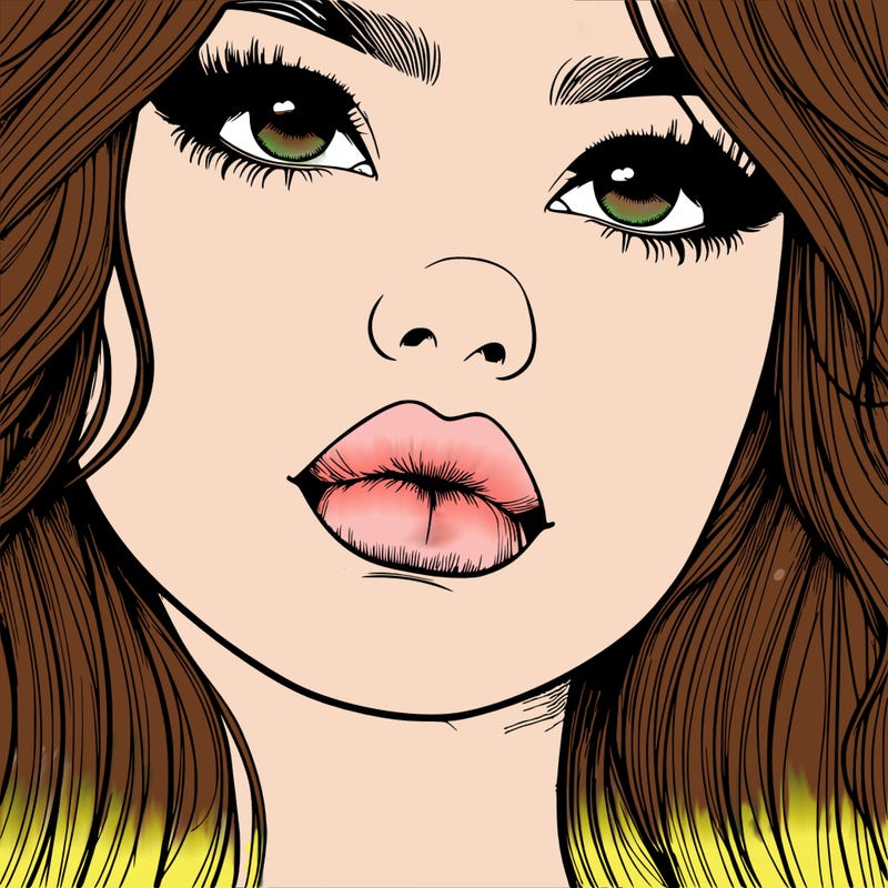 really realistic girl with lips