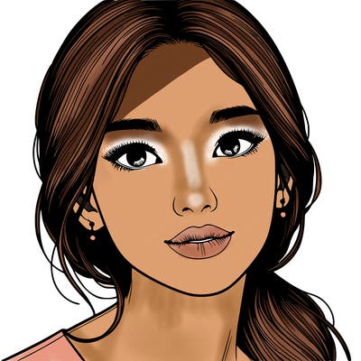 beautiful realistic asian woman