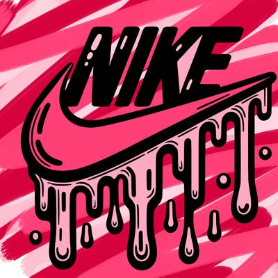 dripping nike logo