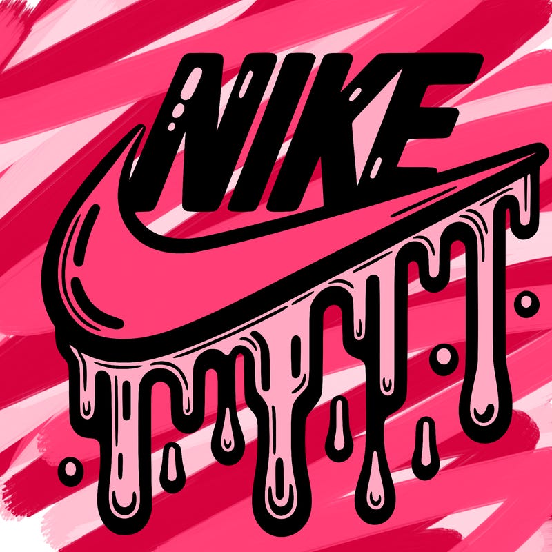 dripping nike logo