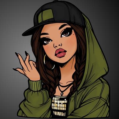 realistic hip hop girl