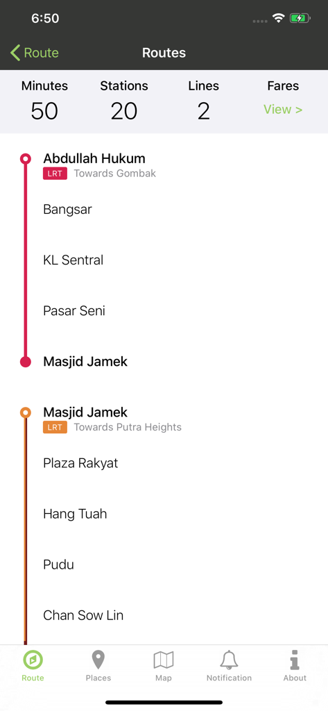 Rapidly - LRT / MRT route fare - Travel App | MWM