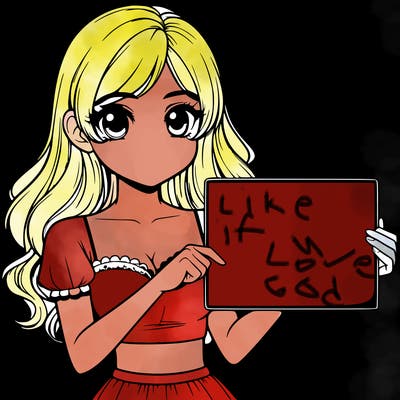 realistic pretty girl holding blank sign