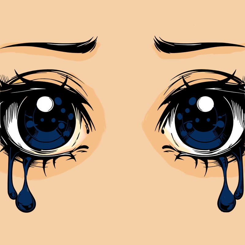 realistic eyes with tears