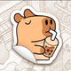 Capybara Sticker: 3D Style