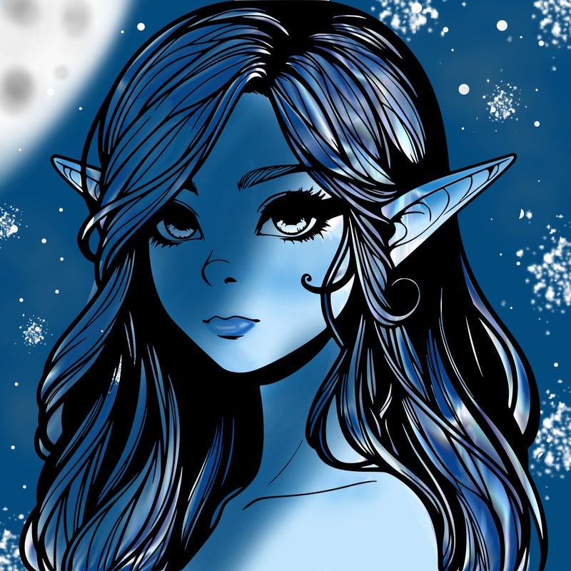 elf girl realistic dark fantasy