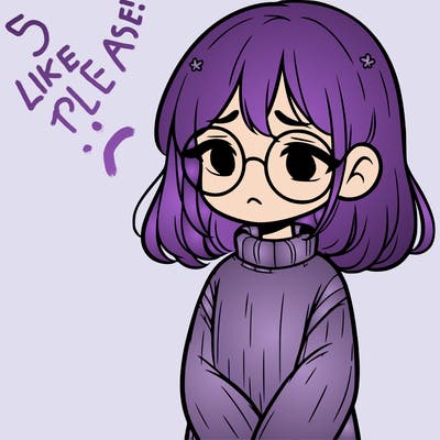sad girl with glasses in a sweater