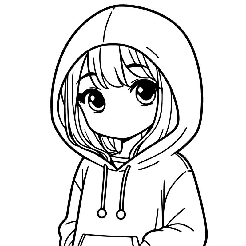 girl with hoodie